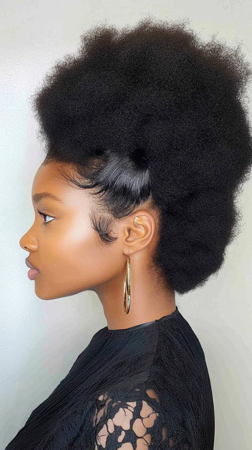 Elevate Your Look with a Bold and Defined Afro Hairstyle