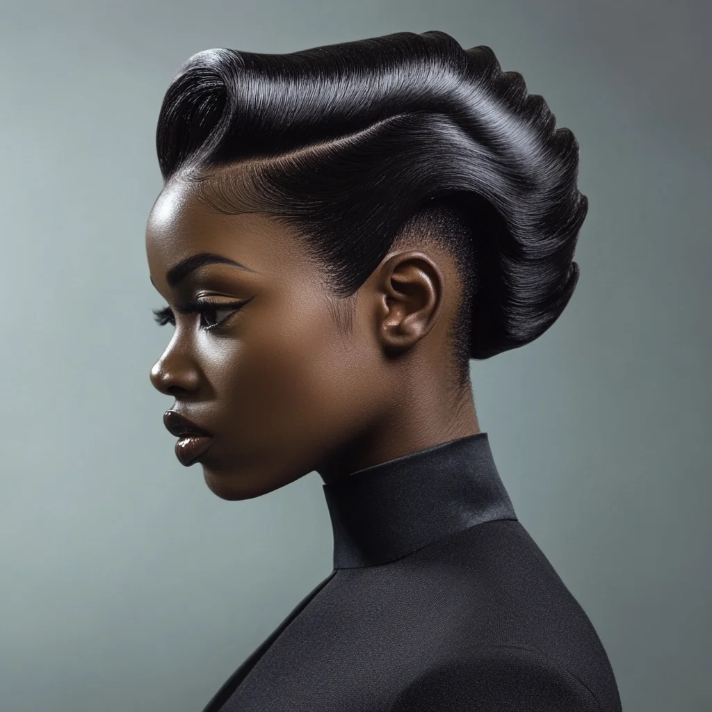 Elevate Your Look with a Sleek Vintage-Inspired Shell Hairstyle