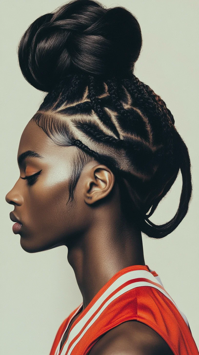 Elevate Your Look with an Exquisite High Bun and Intricate Braids