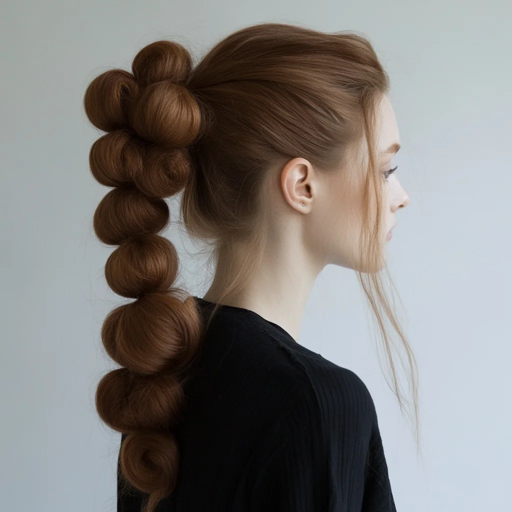 Elevate Your Look with Trendy Bubble Braid Perfection