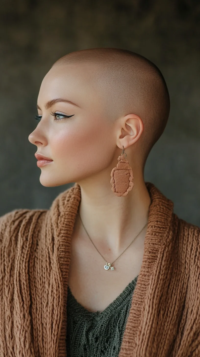 Embrace Bold Elegance: The Chic Minimalist Shaved Hairstyle