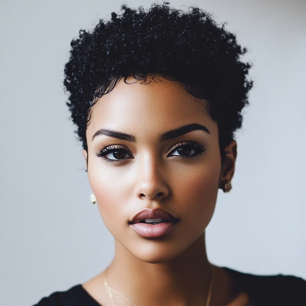 Embrace Effortless Chic with This Short Curly Afro Hairstyle