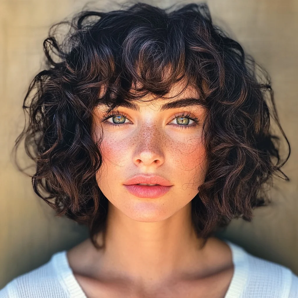 Embrace Effortless Elegance with This Chic Curly Bob hairstyle