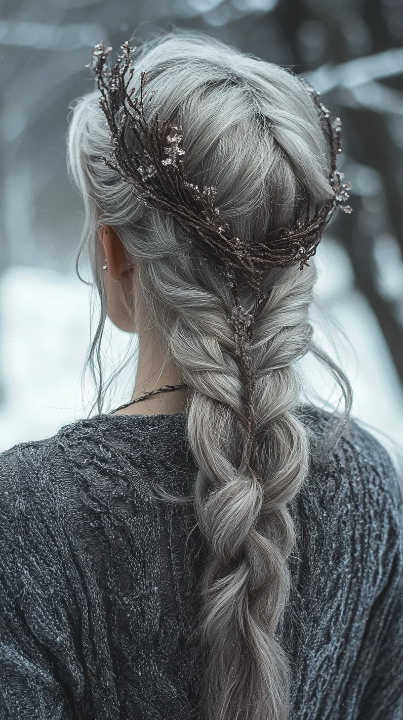 Embrace Nature's Elegance: A Whimsical Braided Look with Floral Accents