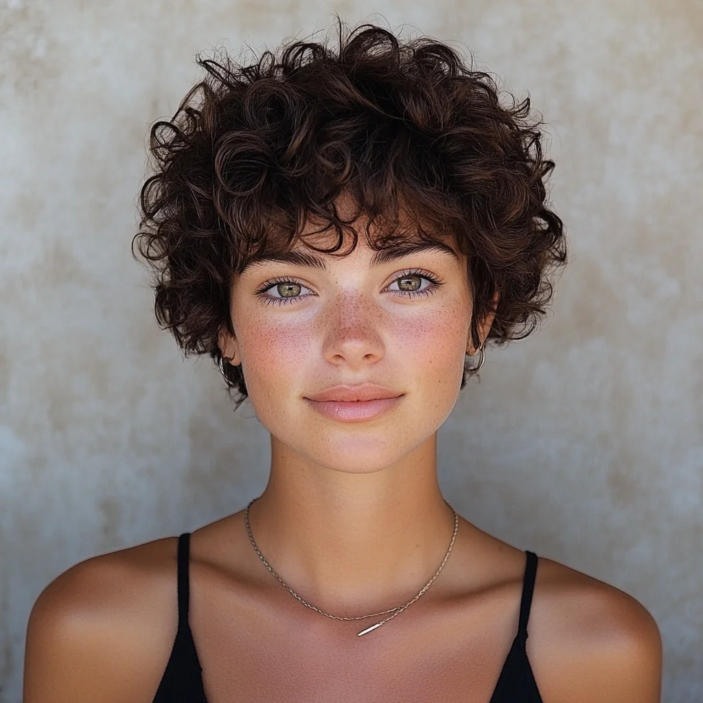 Embrace Playful Curls: The Chic Short Curly Cut for Effortless Style