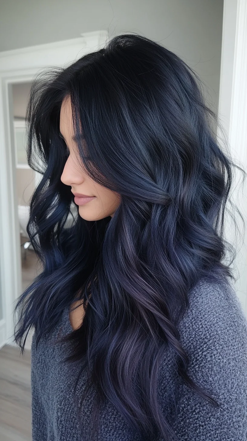 Embrace the Elegance of Lush Waves with a Magical Dark Ombre Touch