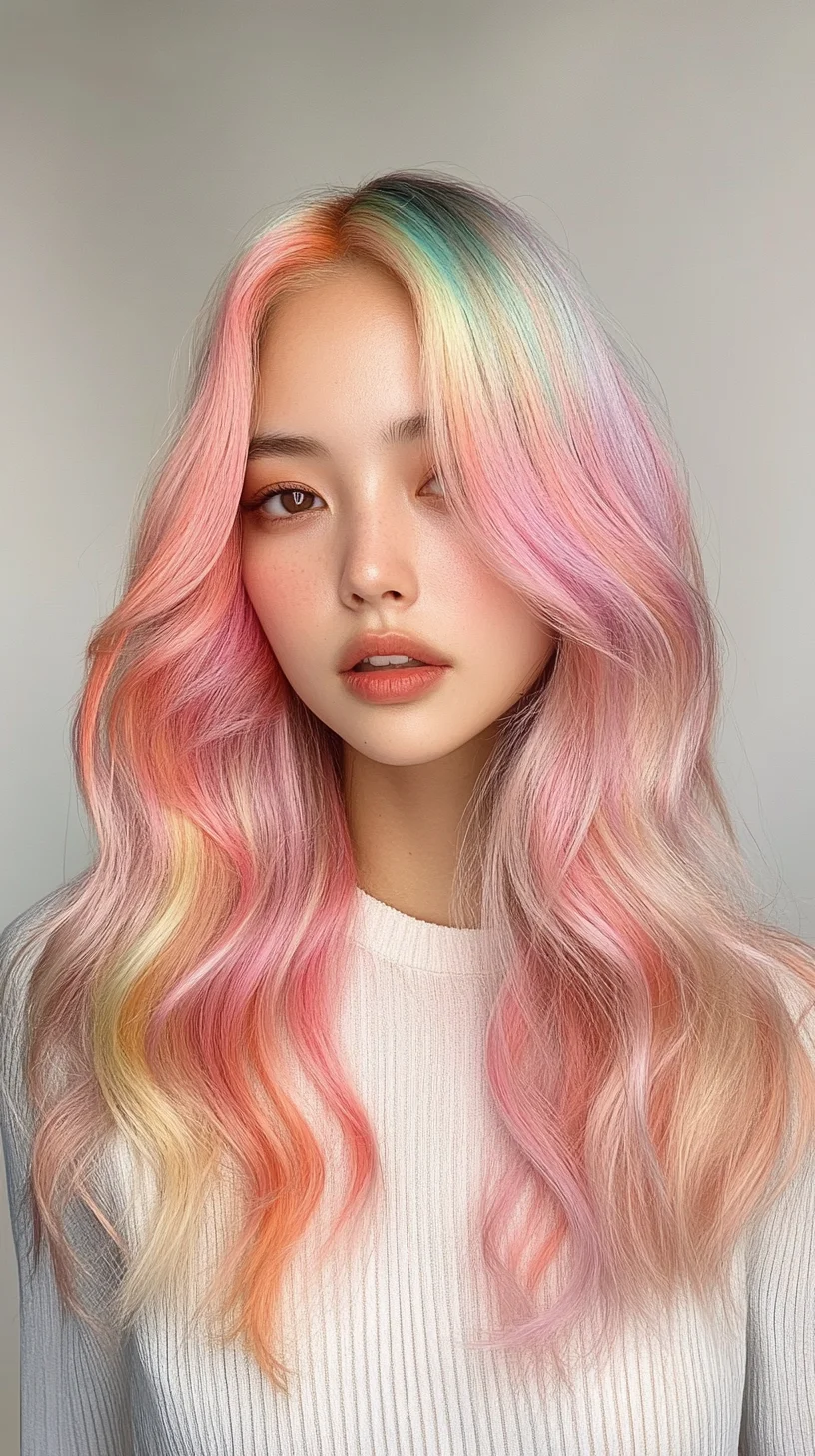 Embrace the Fantasy: Iridescent Waves with Soft Pastel Hues