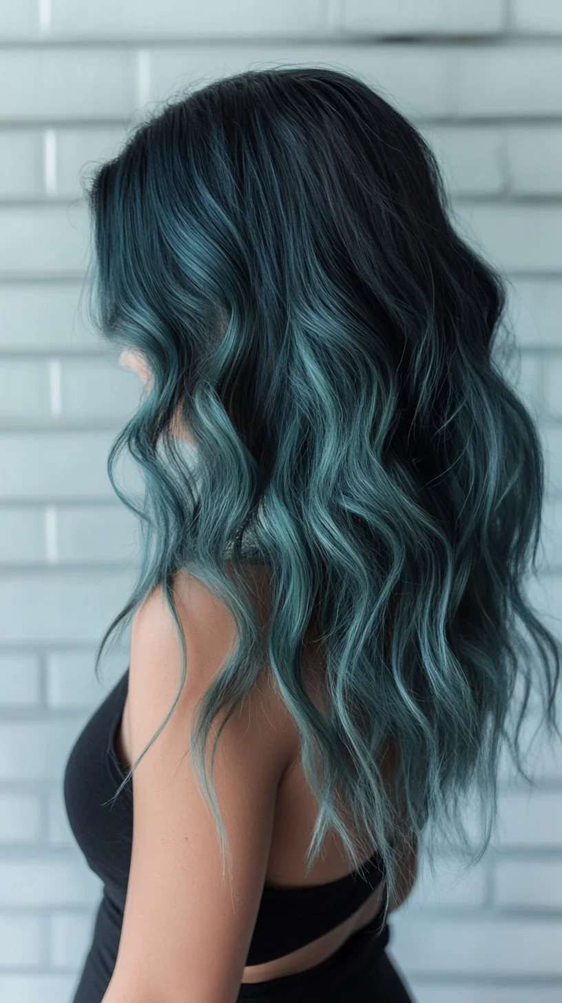 Embrace the Ocean Vibes: A Stunning Two-Tone Wavy Hairstyle