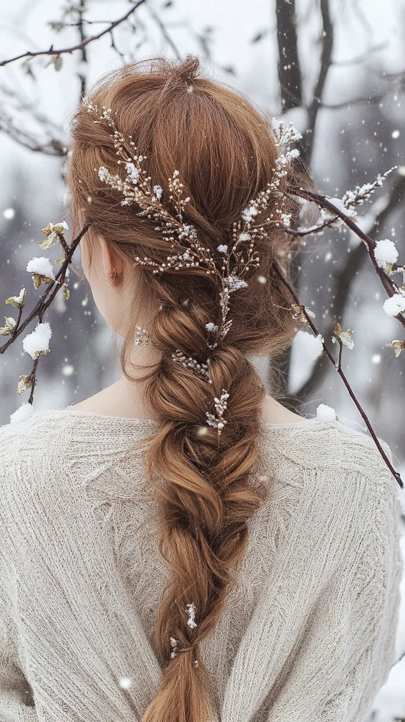 Embrace Winter's Charm with a Floral-Inspired Braided Hairstyle