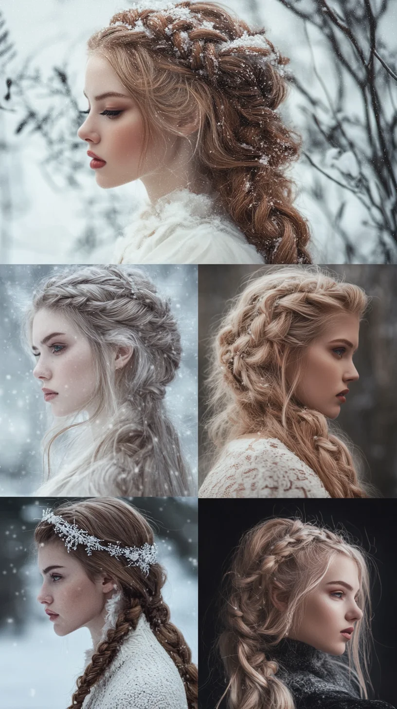 Enchanting Braided Elegance for Ethereal Winter Looks