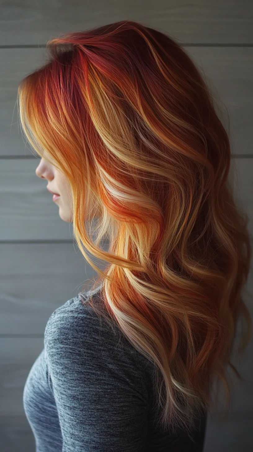 Fiery Waves: The Perfect Blend of Amber and Gold for Striking Style