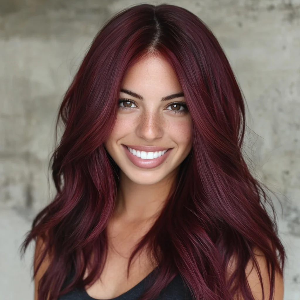 Luscious Burgundy Waves: Elevate Your Look with Rich Color and Volume