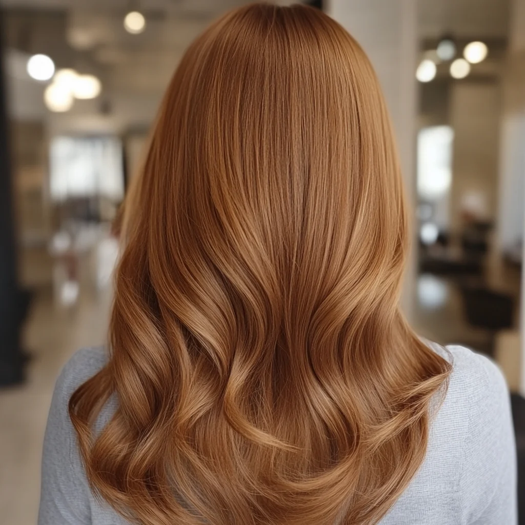 Luxurious Copper Waves: Elevate Your Look with Effortless Glamour