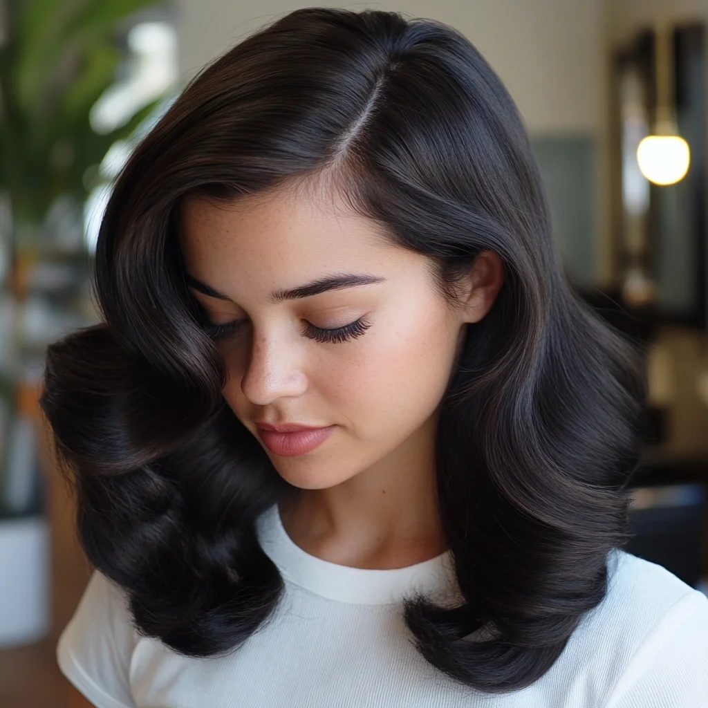 Luxurious Vintage Waves: Timeless Charm for Effortless Elegance