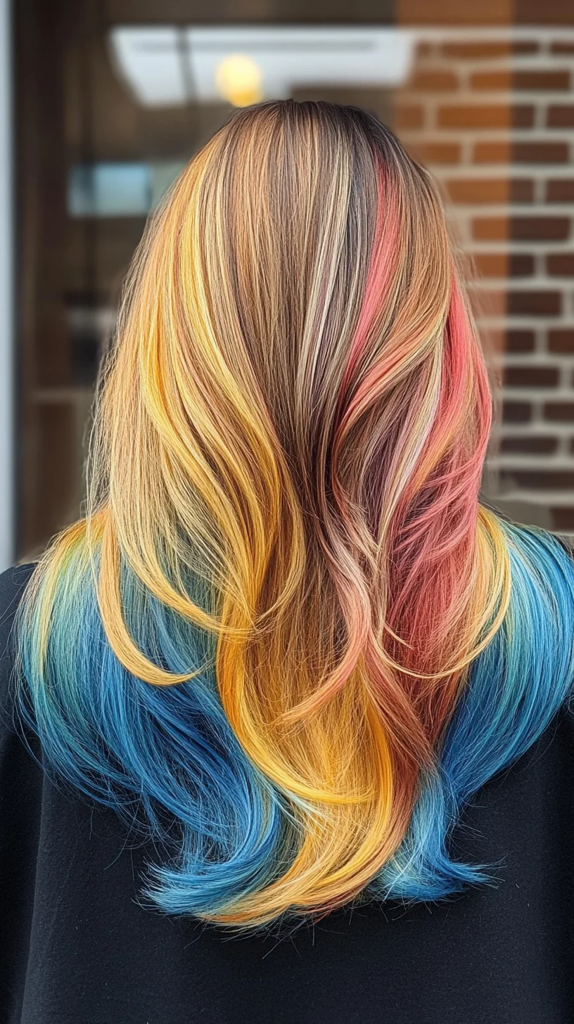 Radiant Rainbow Tresses: A Vibrant Blend of Color and Style