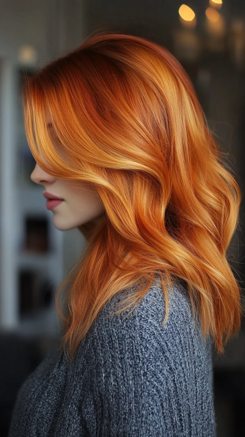 Radiant Sunset Waves: A Luscious Blend of Warmth and Glamour