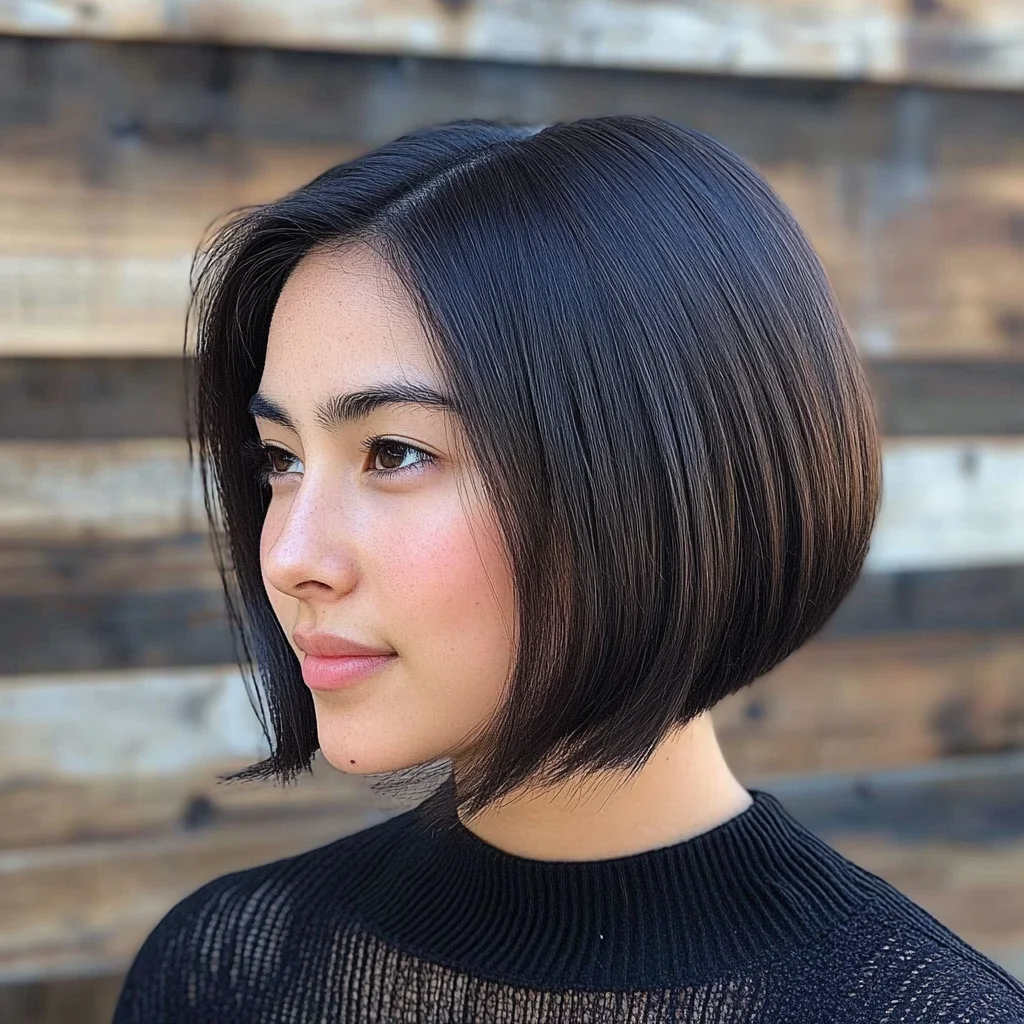 Sleek and Chic: The Modern A-Line Bob for Effortless Elegance