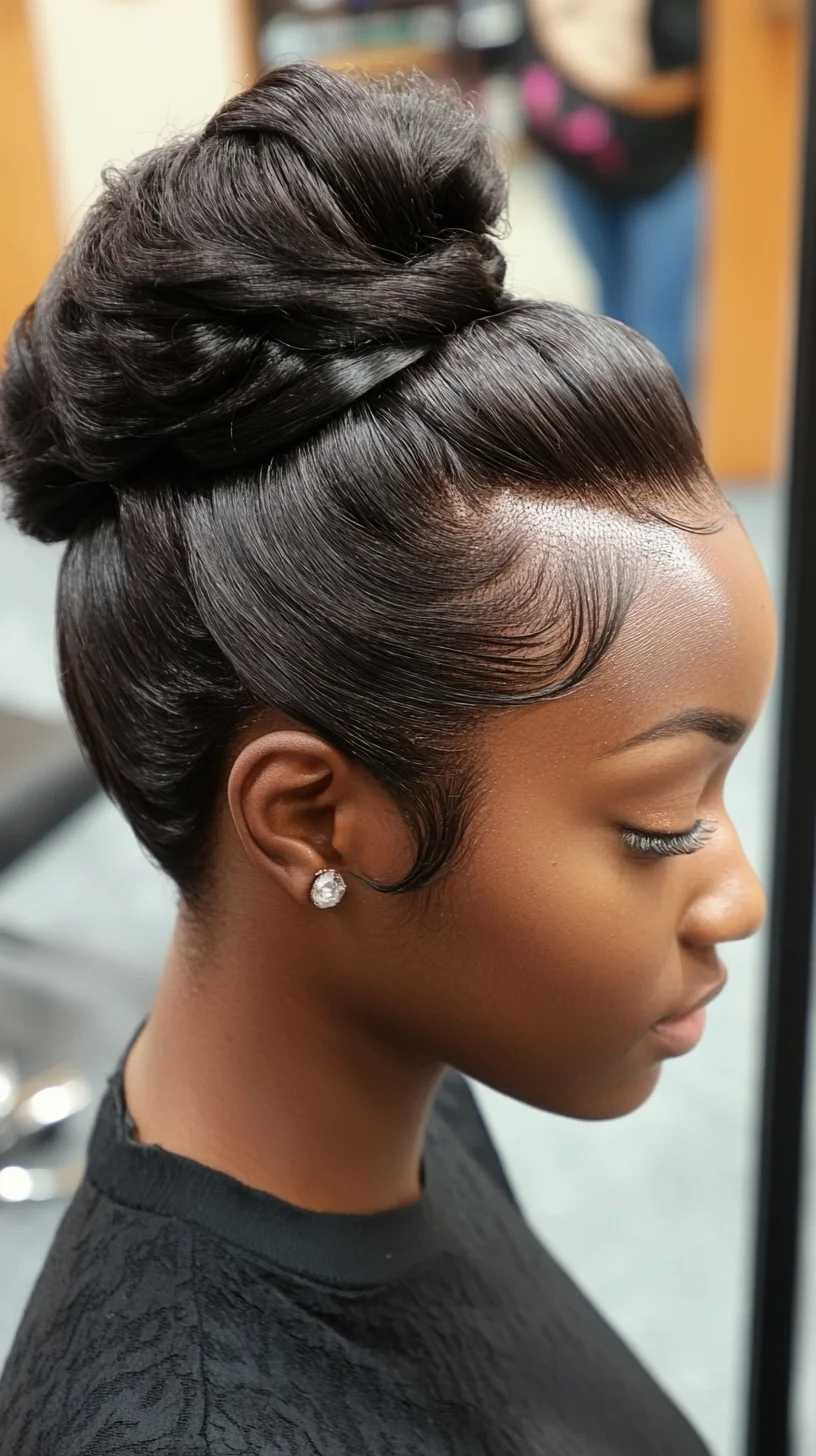 Sleek and Sophisticated High Bun: Perfect for Any Occasion