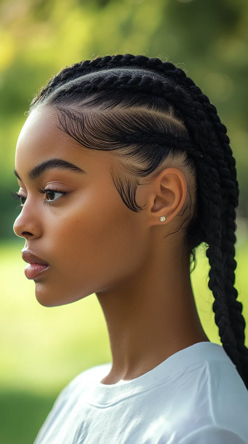 Sleek and Stylish: The Perfect Cornrow Braids for Effortless Elegance