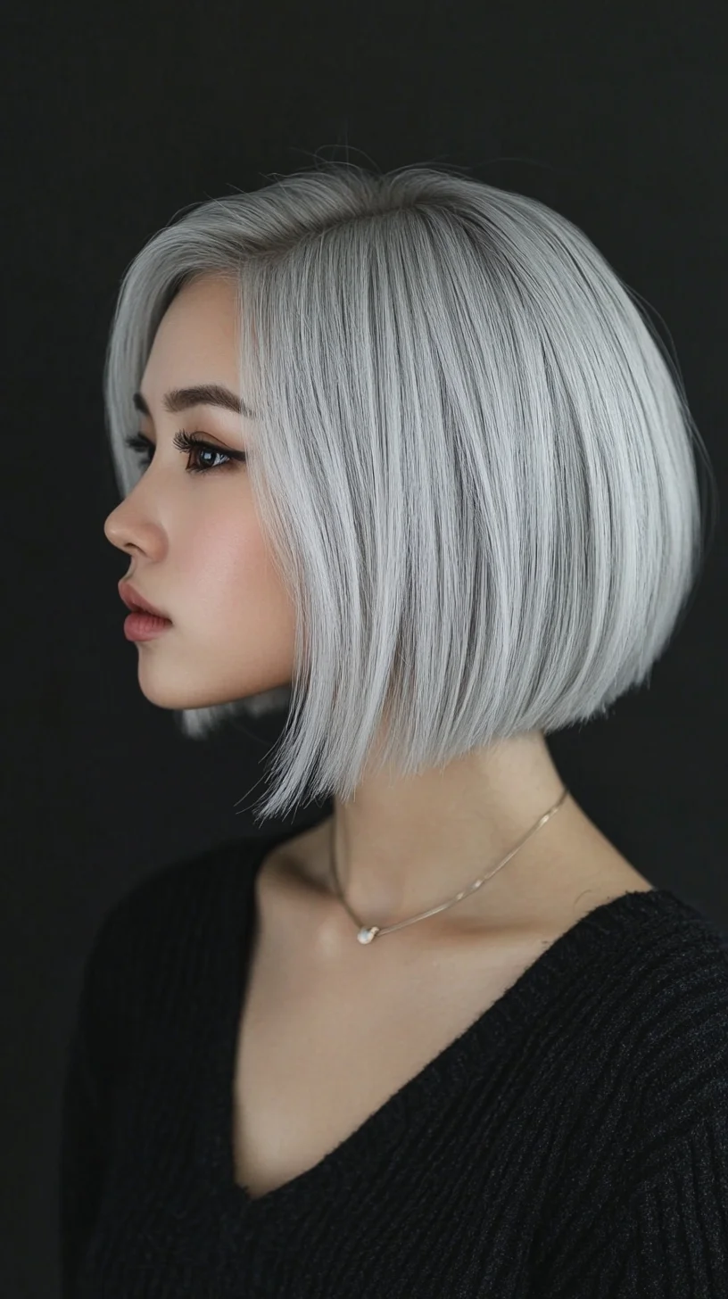 Sleek Silver Bob: A Chic Style for Effortless Elegance