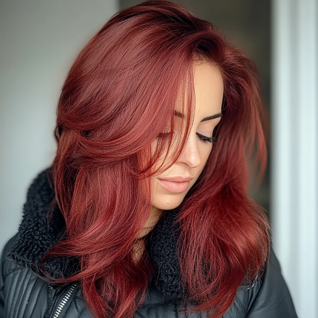 Striking Layers and Vibrant Color: The Perfect Red Hairstyle