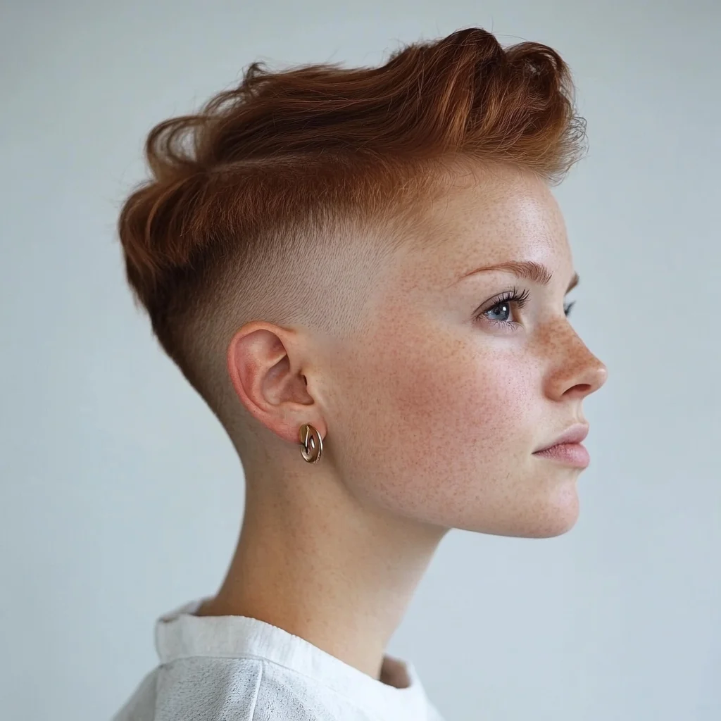 Stylish Undercut with Textured Layers: A Modern Take on Short Hair