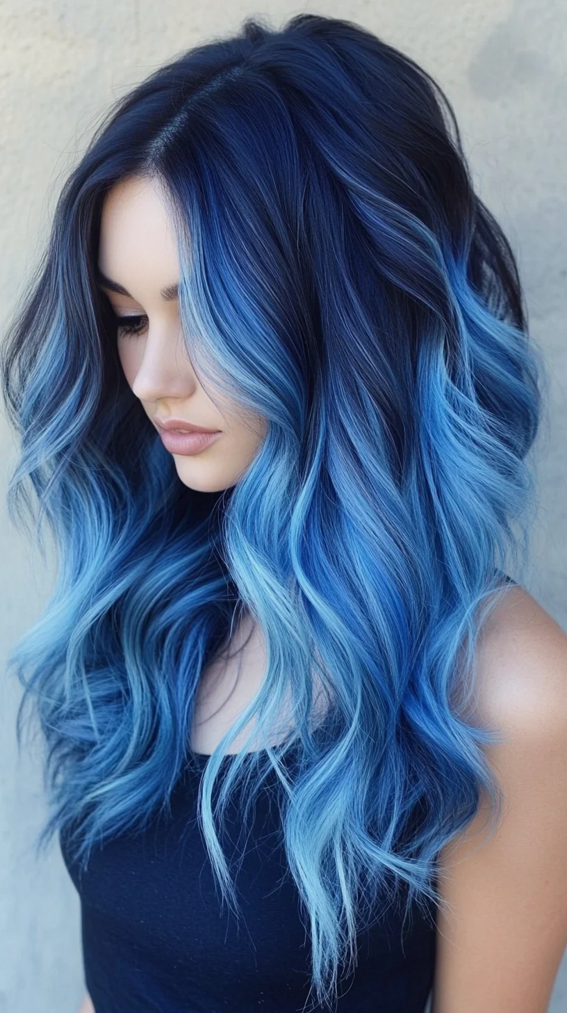 Unleash Your Inner Mermaid with Stunning Blue Ombre Waves