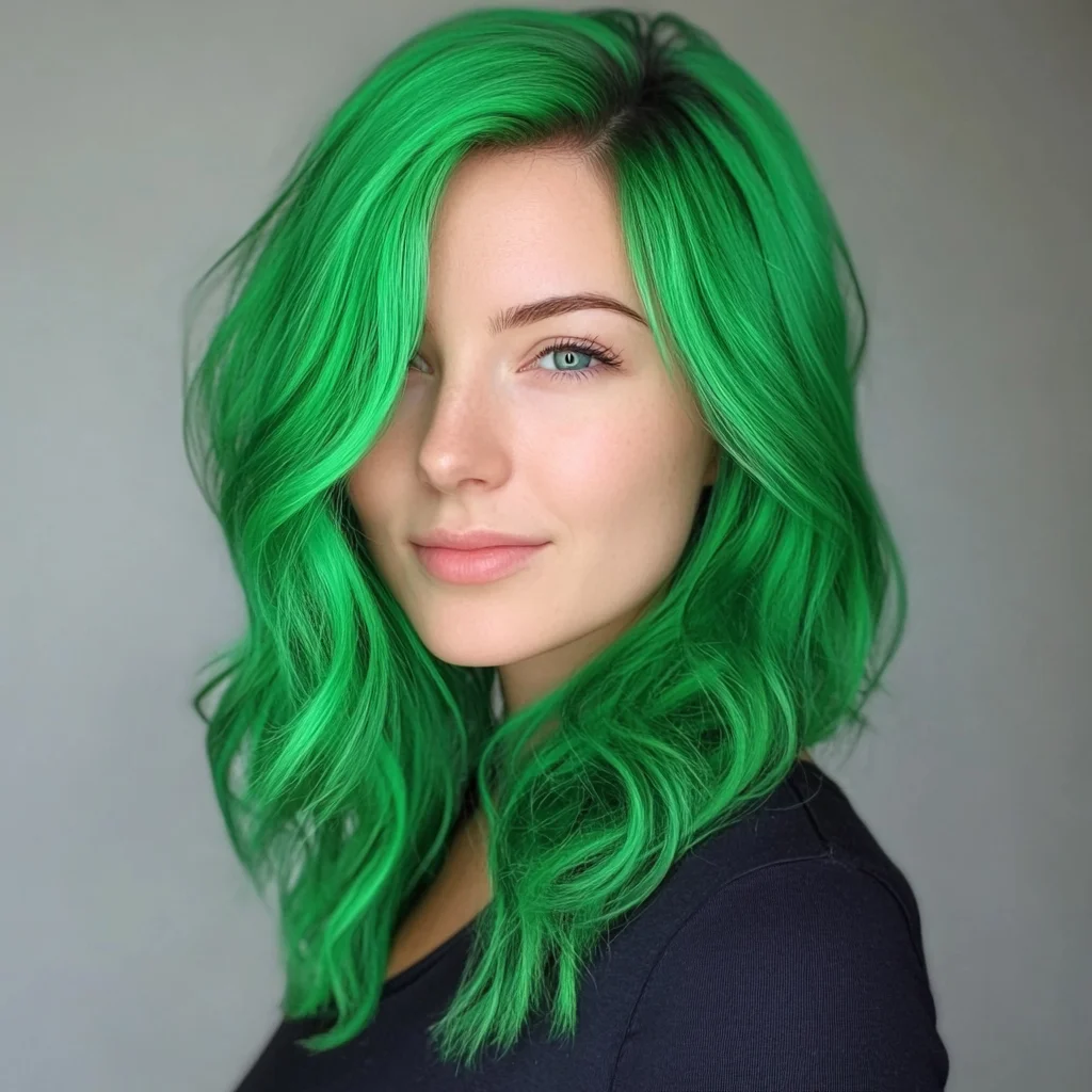 Vibrant Green Waves: A Bold Statement for the Fearless