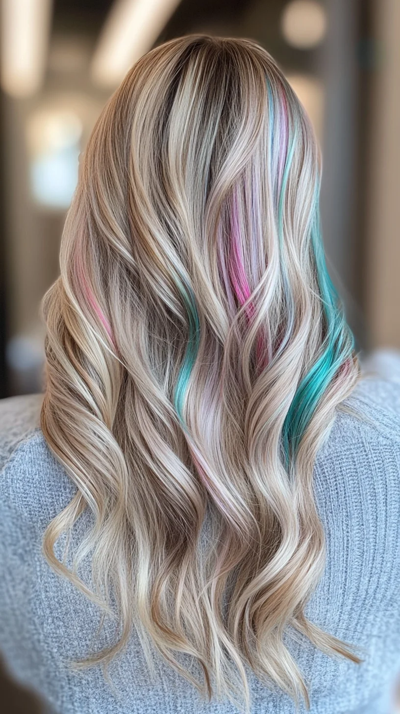 Vibrant Pastel Highlights Bring Dimension to Luxurious Waves