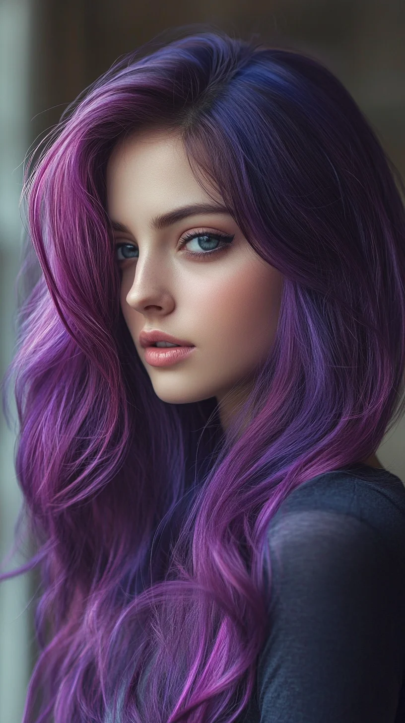 Vibrant Purple Ombre: A Bold Statement for Fearless Fashionistas