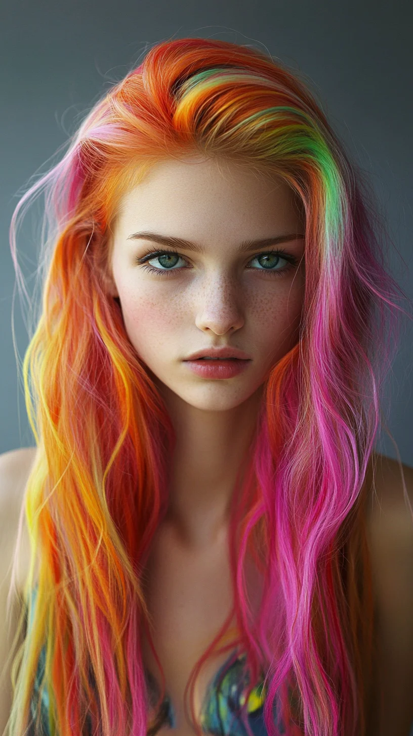 Vibrant Rainbow Waves: A Bold Statement for the Colorful Soul