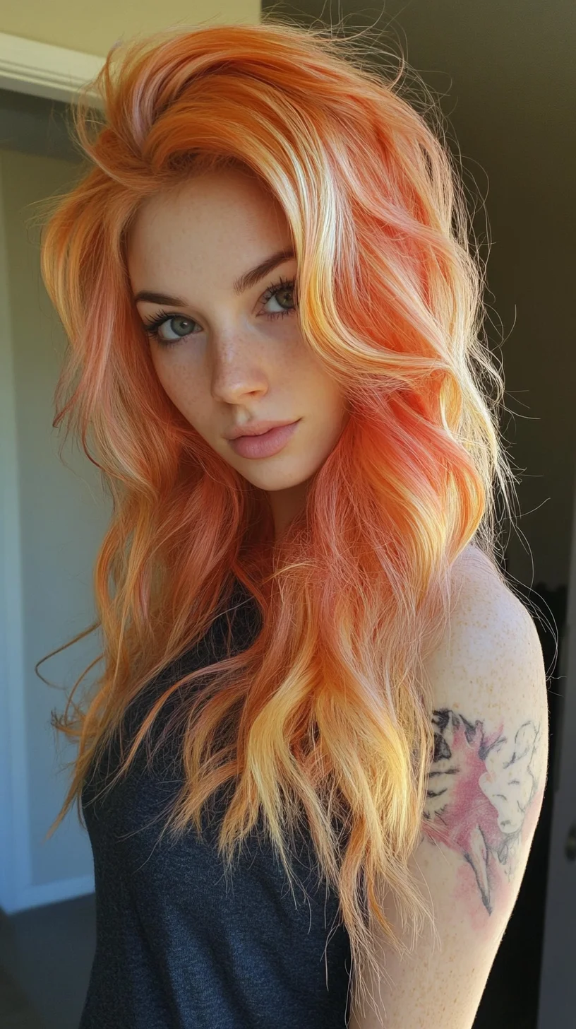 Vibrant Waves: Embrace Stunning Sunset Hues in Your Hairstyle