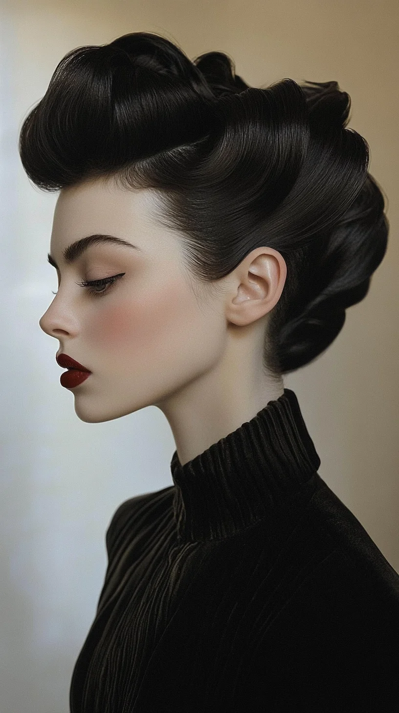 Vintage Glamour: The Elegant Chignon with Dramatic Volume